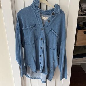 Z Supply blue button down shirt